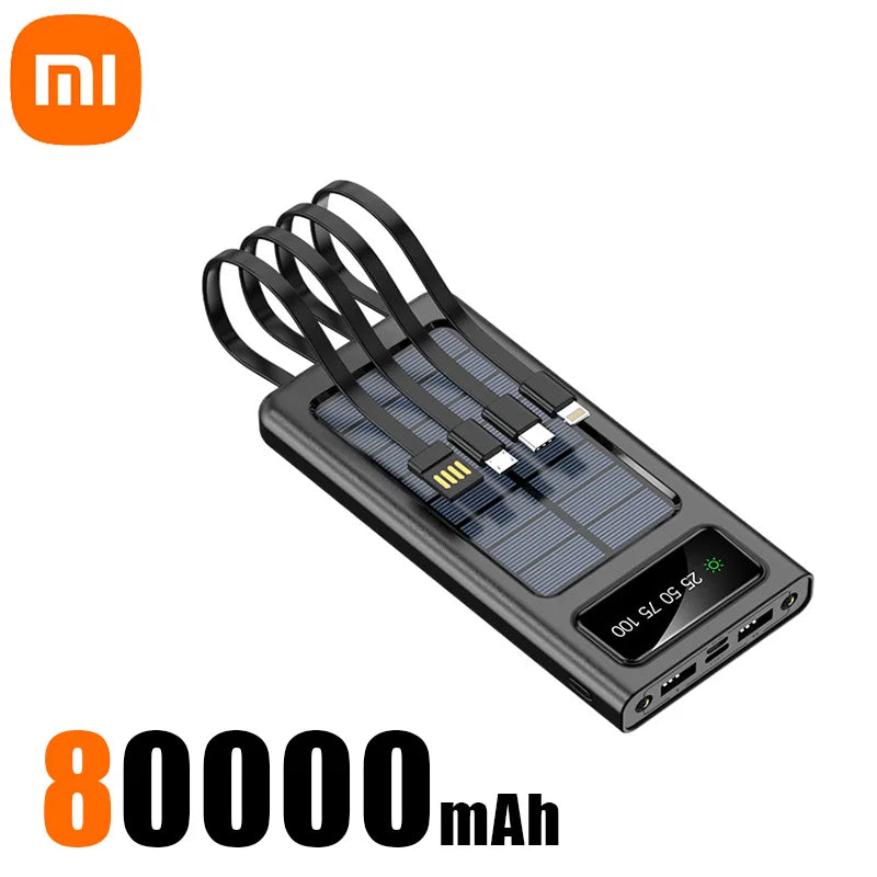 Powerful made by Xiaomi 2000000mAh Portable Power Bank  4 Built-In Cable