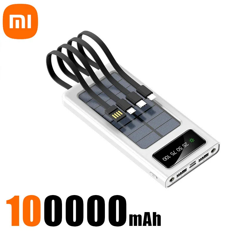 Powerful made by Xiaomi 2000000mAh Portable Power Bank  4 Built-In Cable