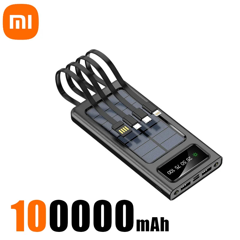 Powerful made by Xiaomi 2000000mAh Portable Power Bank  4 Built-In Cable